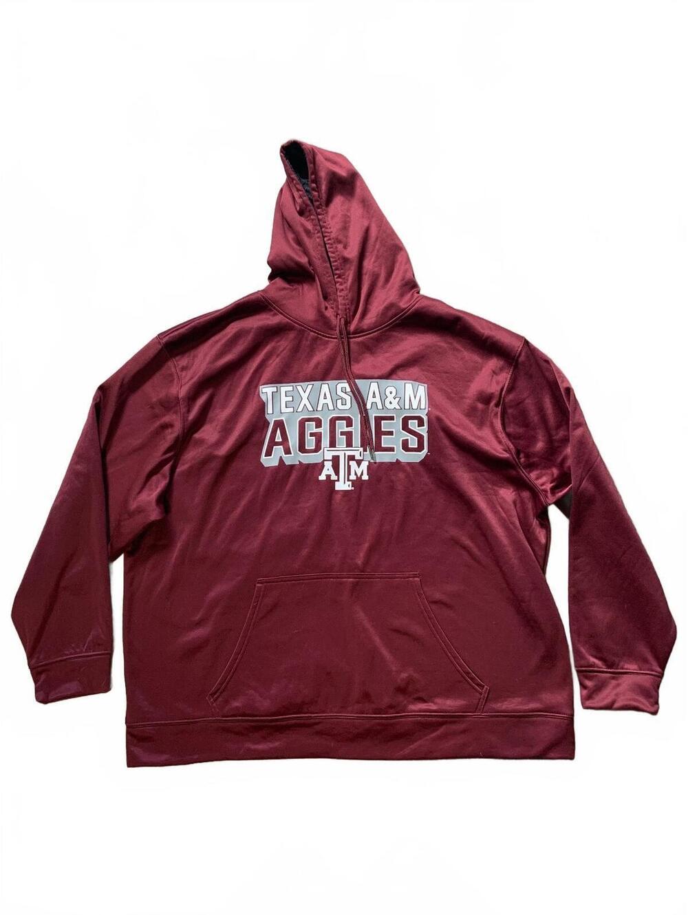 Texas A&M Aggies Maroon Pullover Hoodie with Front Pocket, Size 3X-4X No Tags
